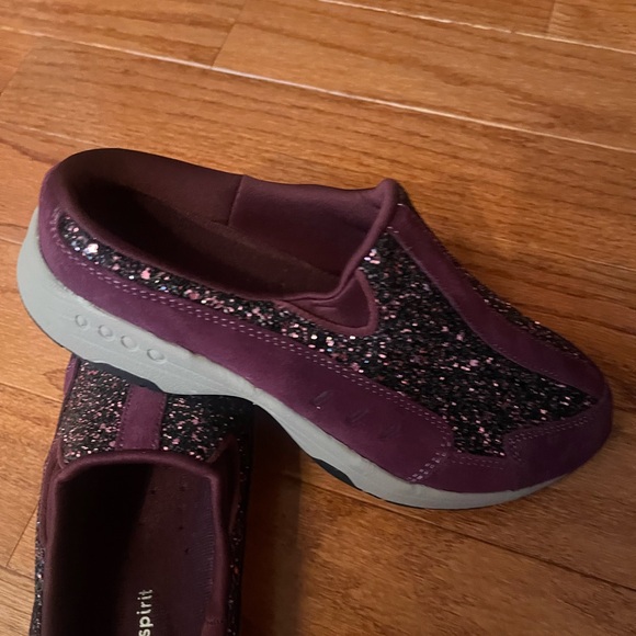 Easy Spirit Women's Sparkle Slip-On Sneakers - Dark Purple and Black - Picture 6 of 6